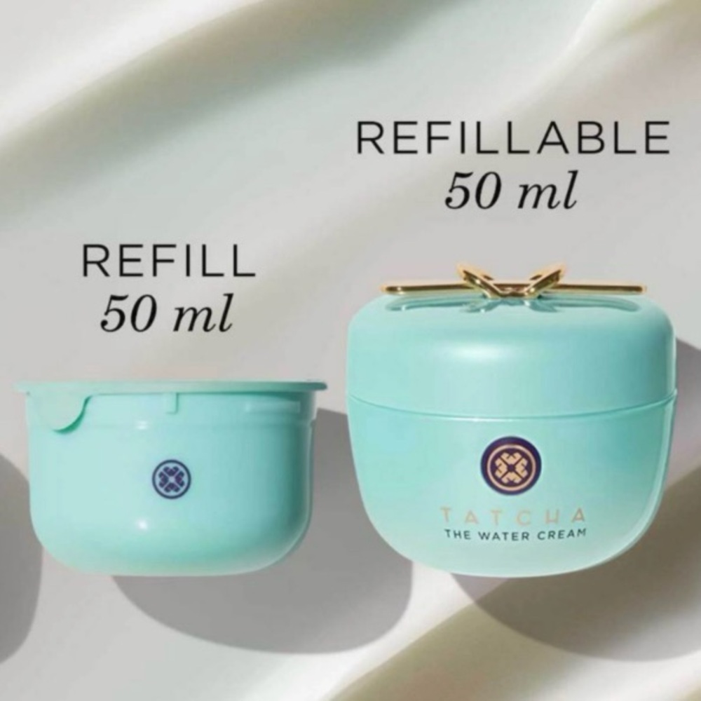 NEW Tatcha the Water Cream 50ml Jar and 50ml Refill Pod - $134 Retail Value